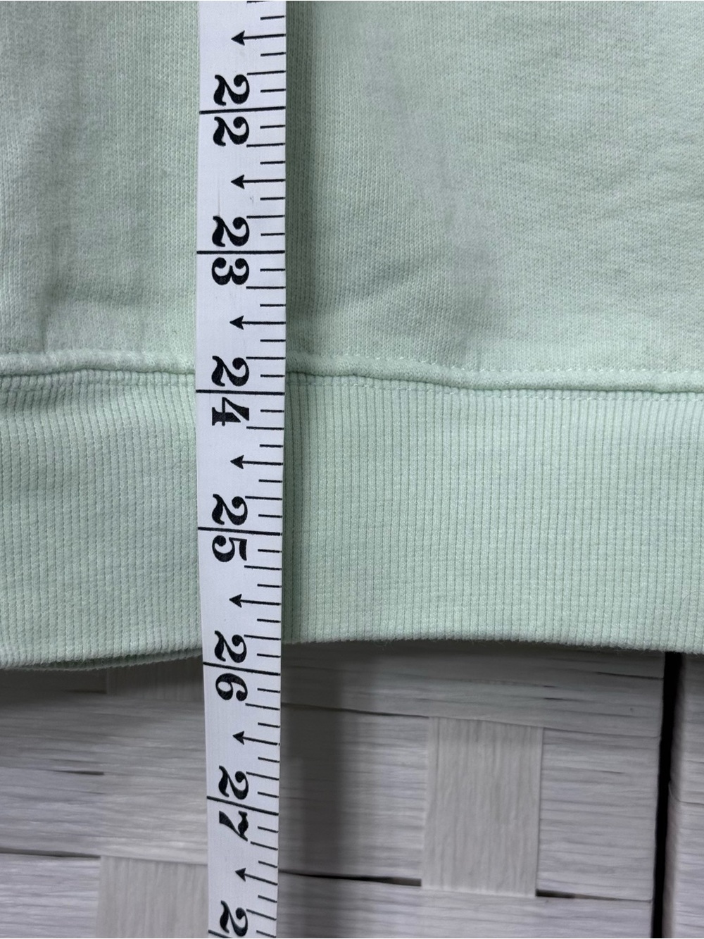 Anthropologie KULE Oversized 70s LOVE Mint Green Comfy Soft Sweatshirt Size Med - Picture 9 of 11
